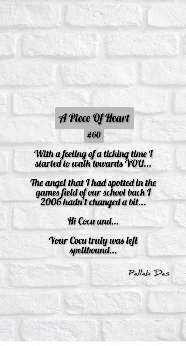 Pallab0309's tweet photo. Heart Says # 60

Hello Friends,

This is a portion from my book 'A Piece Of Heart'...

I will try and pick lines from each chapter and keep posting them...

Please do share if you like reading it ... 📙📖📙

#heartsays #booklover #book #writtingcommunity #lovequotes #love https://t.co/Id2wuQL7AI