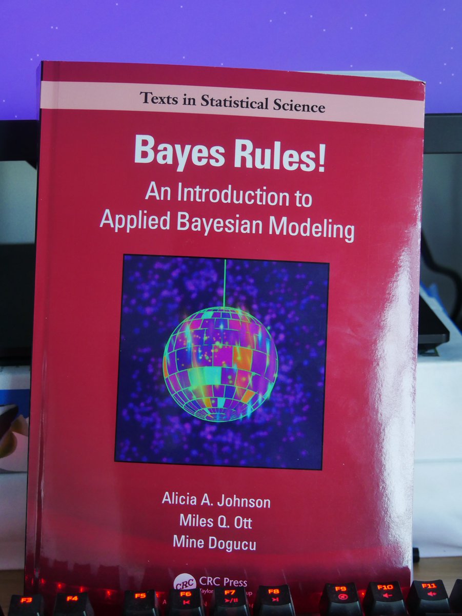 canyon289's tweet photo. Got my copy of Bayes Rules! Sampled 50 pages or so and it's awesome. I really enjoy the quiz yourself sections, shows the authors are not just writing things down but ensuring readers are really learning it as well

Also 💕open access 
https://t.co/6VdNNqLA35 https://t.co/eb8VMxsxCz