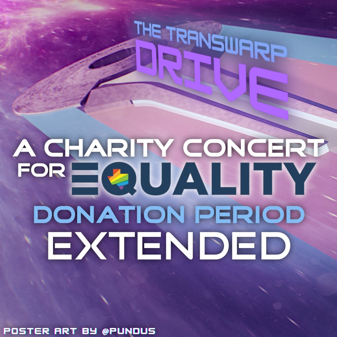 ElsewhereWorlds's tweet photo. We've met our goal! We're still accepting donos for @EqualityTexas (til late 3/21) If you've not donated yet or want to add more: https://t.co/axFeB36VCM
VoD: https://t.co/aPIfaQpr10
Playlist: https://t.co/bfNay5PCf3
#TranswarpDrive #TransRightsAreHumanRights #respecttransyouth https://t.co/dVLJUd5rho