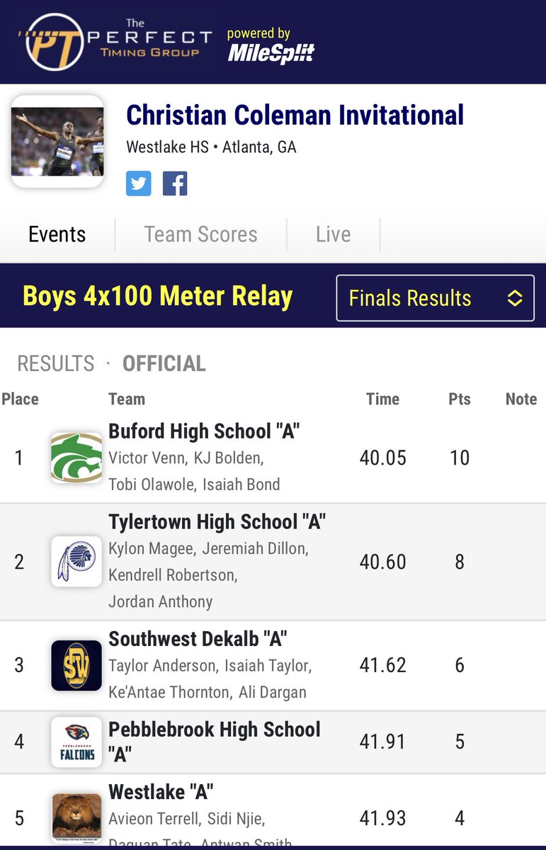 isaiah “007” bond (@isaiahbond_) on Twitter photo Yesterday we ran that fastest time ever recorded in GA history!! (40.05) <a href="/TrackBuford/">Buford Track & Field</a> Yesterday we ran that fastest time ever recorded in GA history!! (40.05) <a href="/TrackBuford/">Buford Track & Field</a>