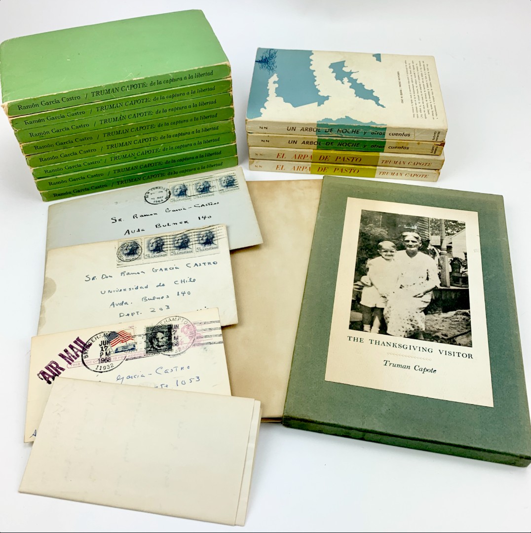 schubertiadellc's tweet photo. The highlight of this archive of letters from Truman Capote to his Spanish translator is an April 1964 note mentioning the book he had been working on for the last five years. "I hope you will like it. It's called 'In Cold Blood.'" Available now at https://t.co/Yx21T5GoMB. https://t.co/UKMTEDgBI7