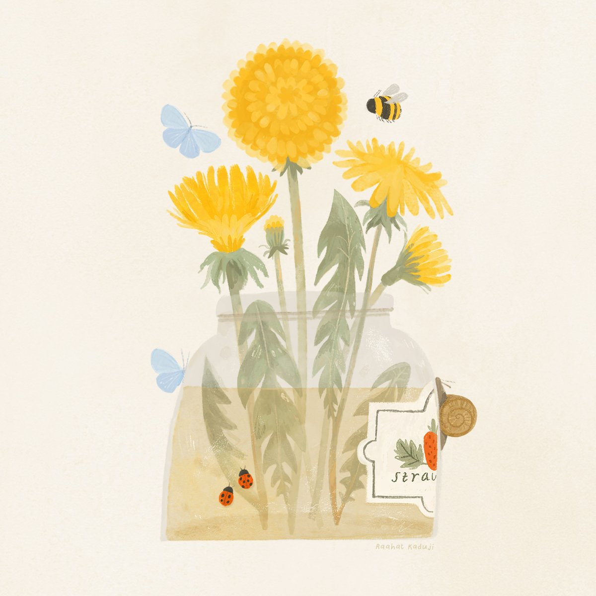 Happy Spring, friends. Here's a little jar of life &amp; hope for the season ahead 🌿🌼✨🐞🐝🍃