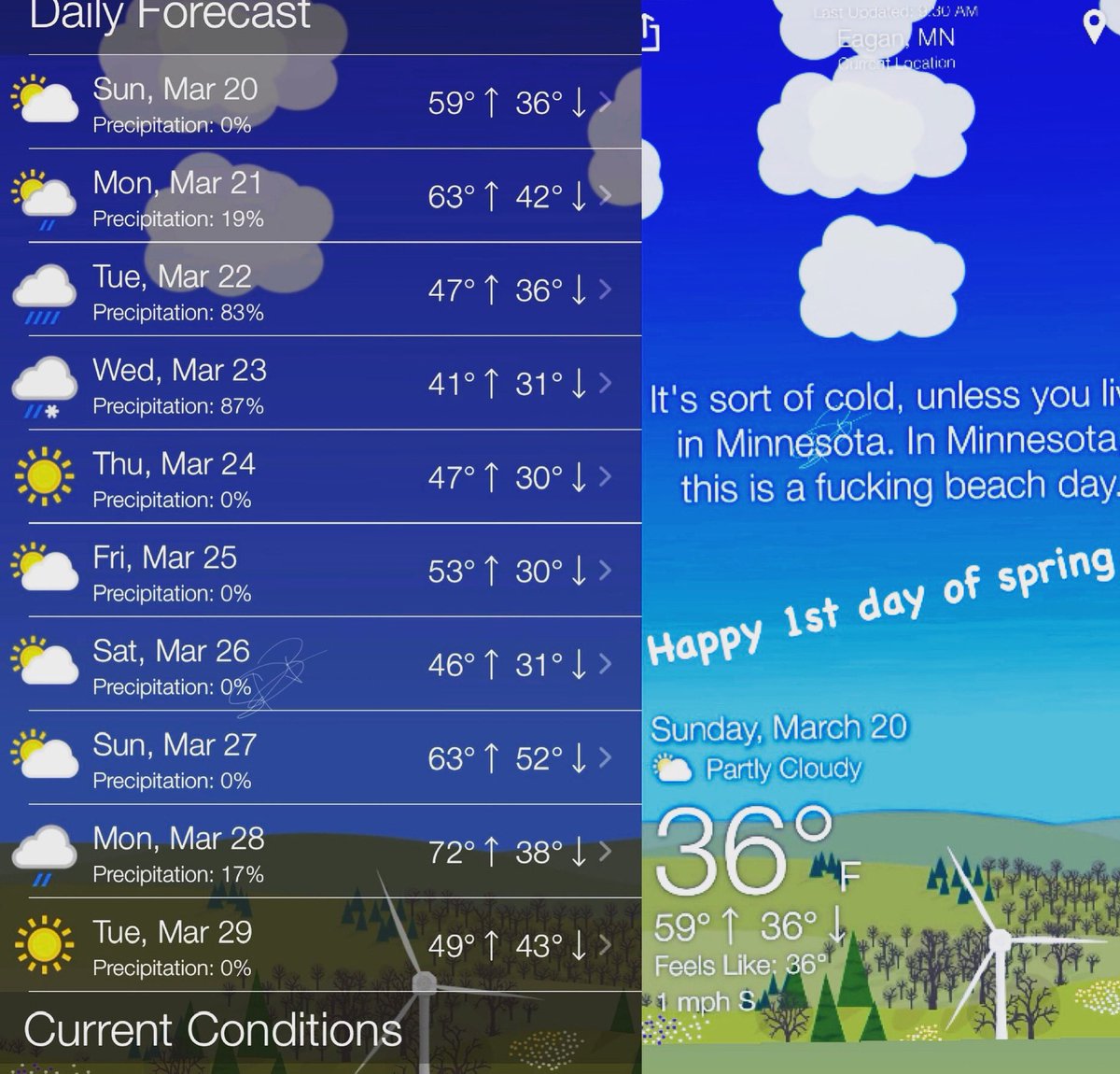 wholelottacrzy's tweet photo. #FirstDayOfSpring #Minnesnowda I love this app 😂 Enjoy it while you can! https://t.co/u23QUlzPKJ