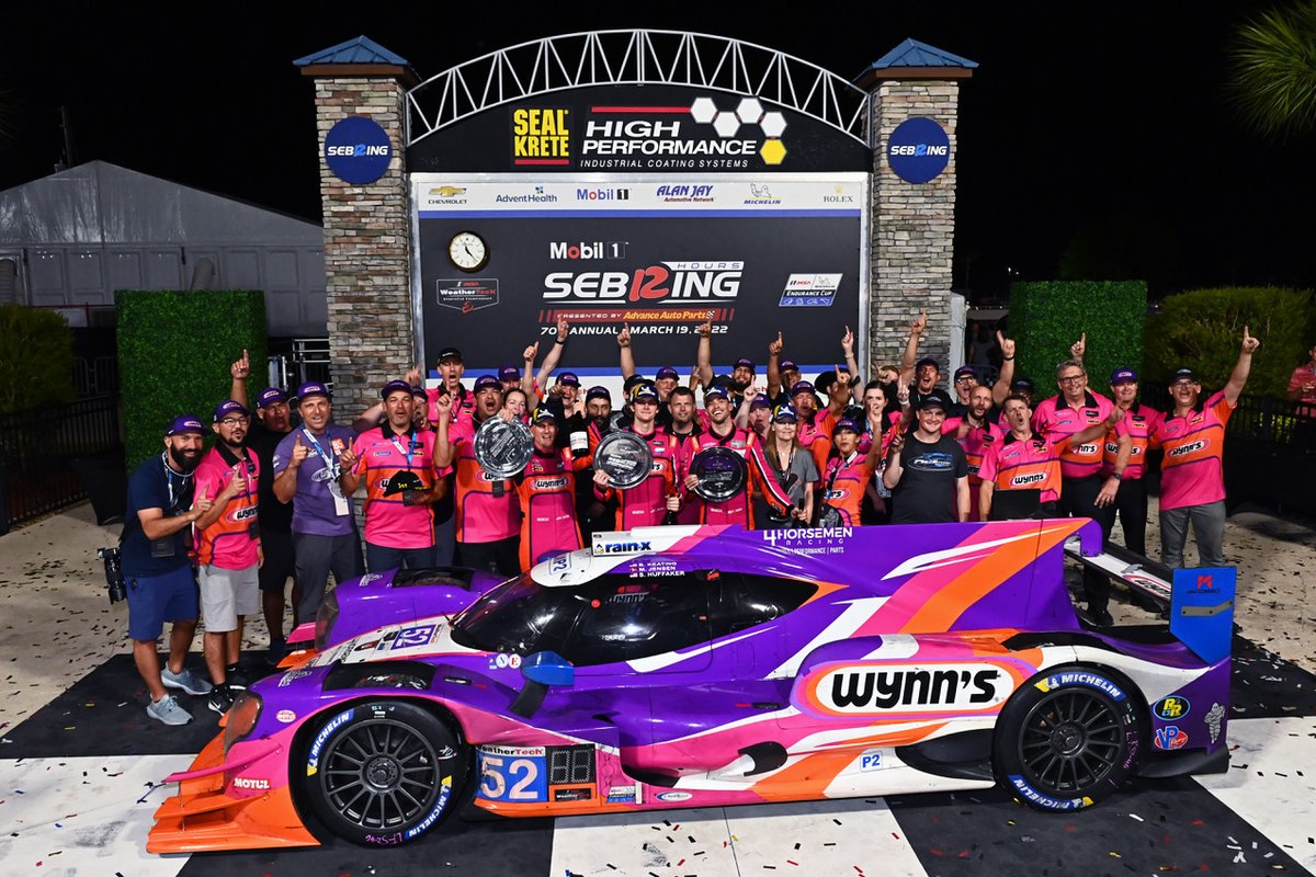 PR1Motorsports's tweet photo. Twelve Hours of Sebring Winners! 🏆☝🏻
📸 Sideline Sports Photography
#PR1Motorsports #Go11 #Go52 | #IMSA | #Wynns #RainX #4Horsemen #ClientCommand | #FearTheTafs #EndALZ #ChemDirect | https://t.co/sf9kD0N8tS