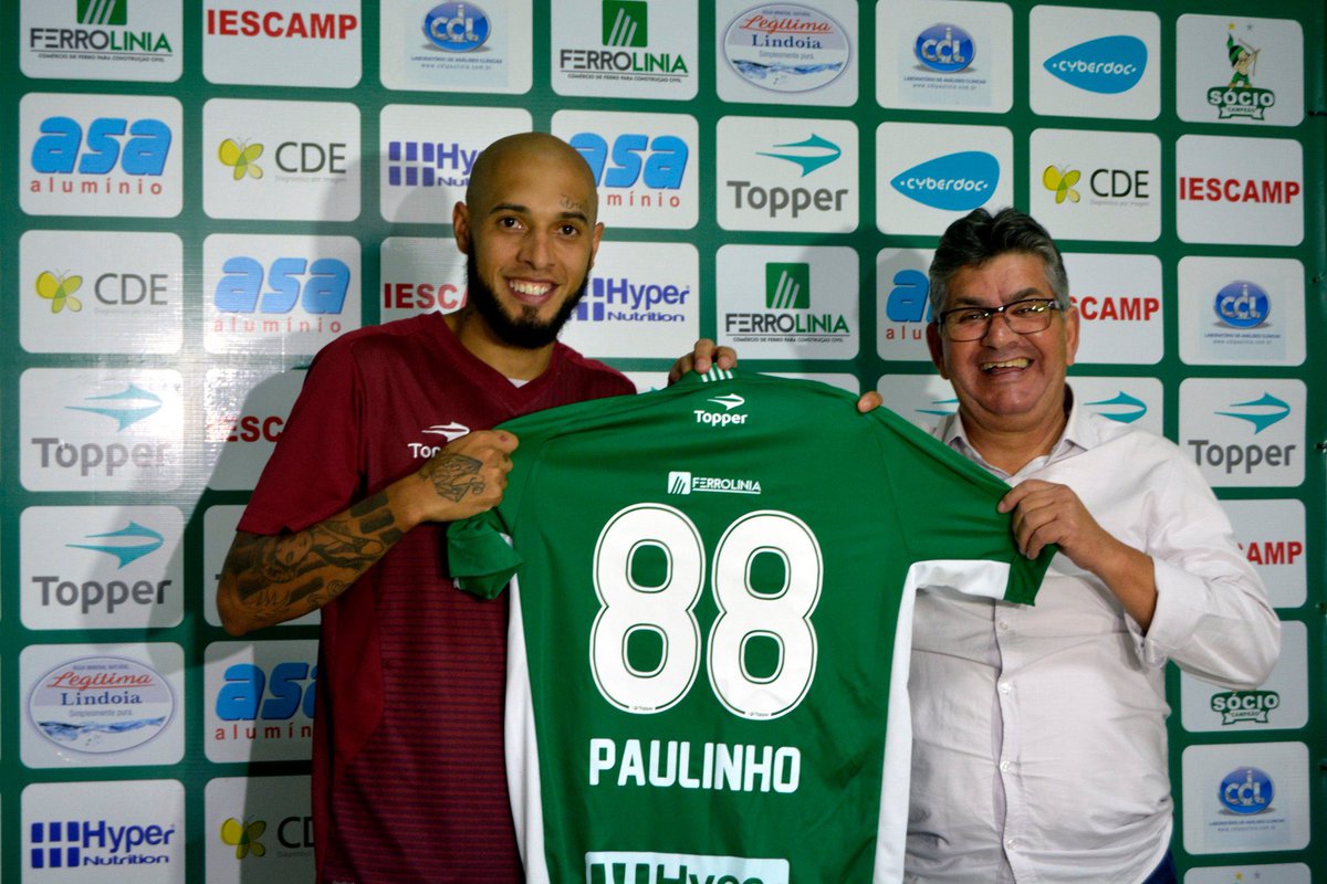 ExplorerGuarani's tweet photo. Seja Bem-Vindo, CRAQUE! 

O atacante Paulinho é o novo reforço do Guarani.

Animado torcedor Bugrino?

#DiadoBugre https://t.co/2wuRKCb937