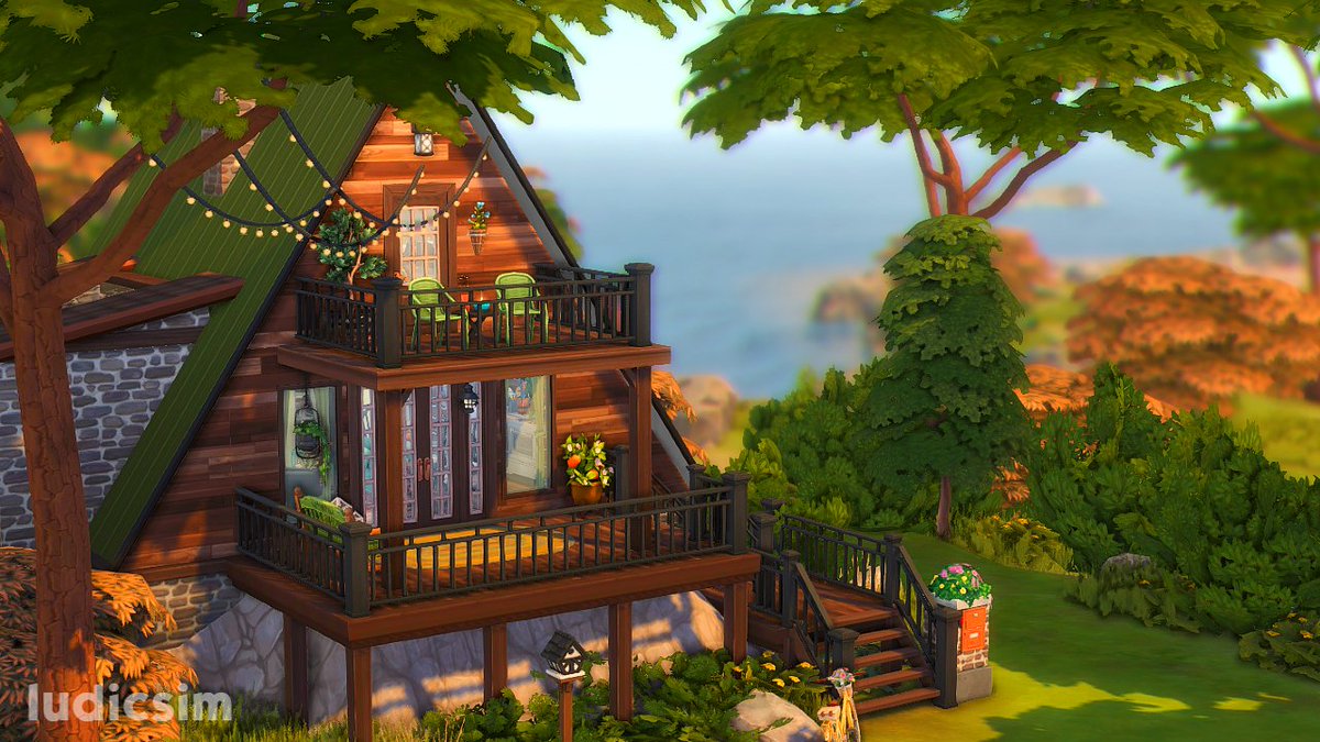 ludicsim's tweet photo. Artist's A-Frame Home in kiwi colors! 🥝

This build is part of the #FruitPopCollab, hosted by the lovely @simmerkhai! 

✦ Watch here: https://t.co/FDrzXhVmqz
✦ Gallery ID: ludicsimhector

#TheSims4 #ShowUsYourBuilds #SimsCreatorsCommunity 
@TheSims https://t.co/DeklqyQ9GF