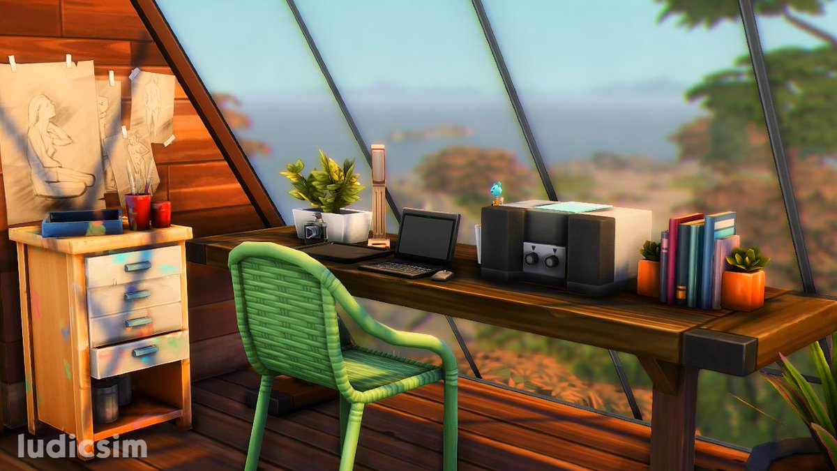 ludicsim's tweet photo. Artist's A-Frame Home in kiwi colors! 🥝

This build is part of the #FruitPopCollab, hosted by the lovely @simmerkhai! 

✦ Watch here: https://t.co/FDrzXhVmqz
✦ Gallery ID: ludicsimhector

#TheSims4 #ShowUsYourBuilds #SimsCreatorsCommunity 
@TheSims https://t.co/DeklqyQ9GF