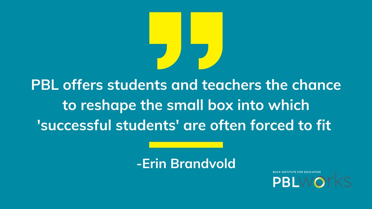 PBLWorks's tweet photo. Why do you believe in Project Based Learning? What is your #WhyPBL? https://t.co/XeBw7RnI2k