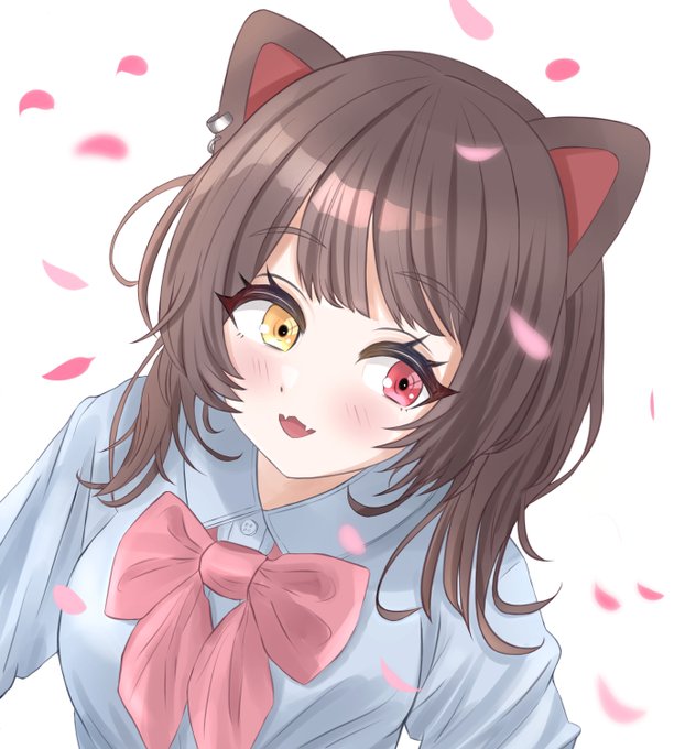 桜きれいやな
#いぬいらすと 
#いぬいどんどんすきになる
#戌亥とこ 