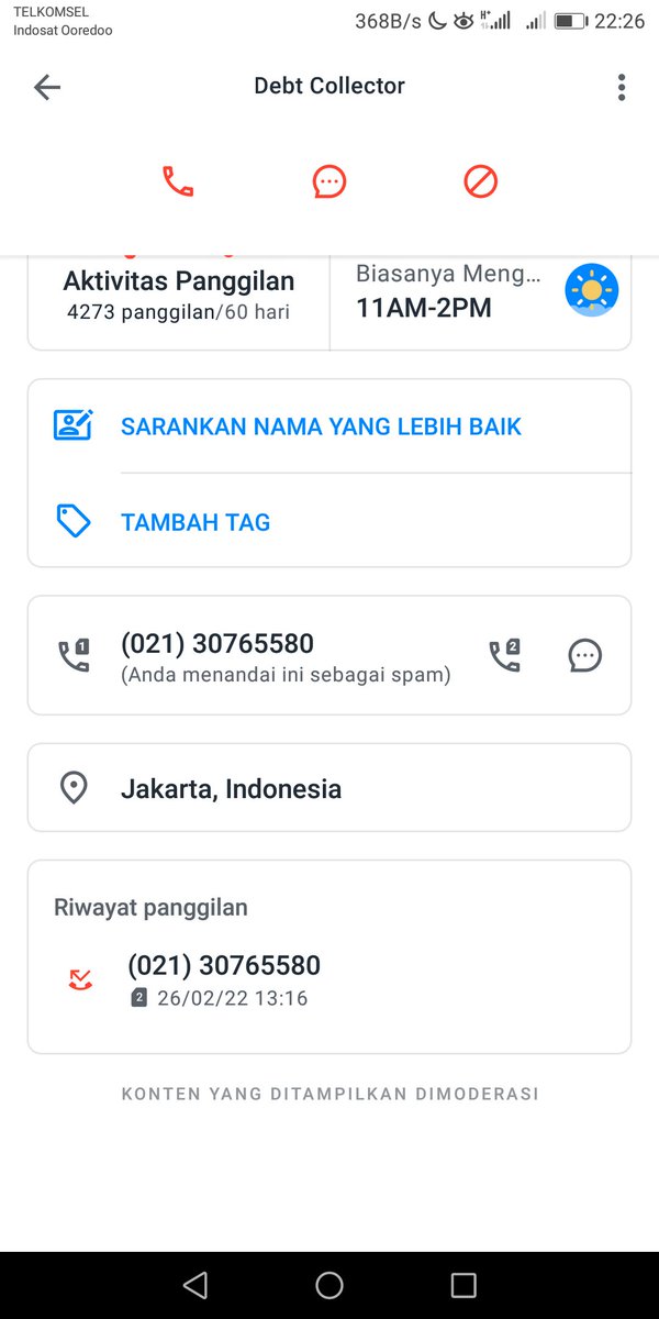 Patrickbosan's tweet photo. Jadi ceritanya orang ini DC telfon ibu gw yang jualan makan. Alih2 order by telfon. Dilain sisi no Ibu gw  jadi penjamin adek gw yang menggunakan aplikasi pinjol. Dulu masih mengingatkan untuk pembayaran sekarang lebih ke yang merugikan secara materill. #pinjollaknat https://t.co/NS01M6DYJT