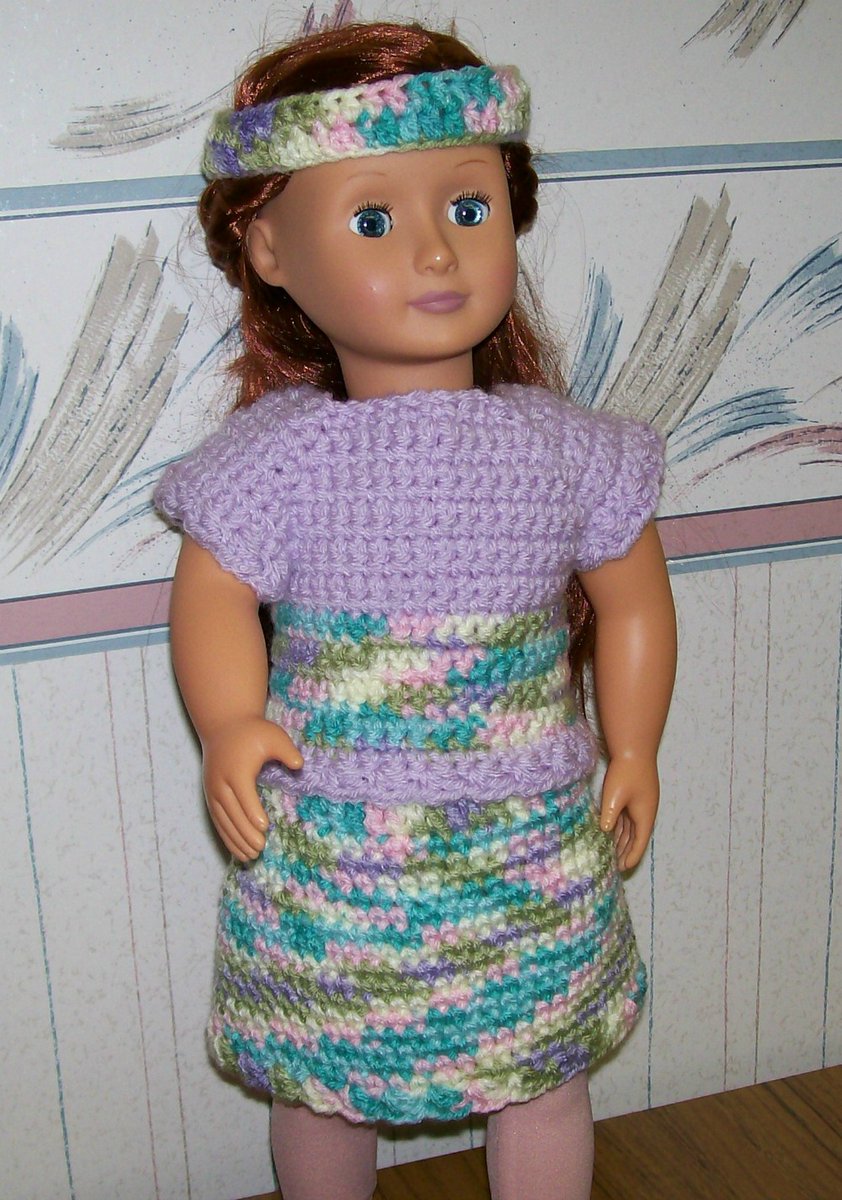 margiecrafts76's tweet photo. American Girl 3 Piece Crocheted Purple Outfit, Handmade. Skirt, Top, Headband https://t.co/idffzPaY8n https://t.co/6eMe2PPFPI
