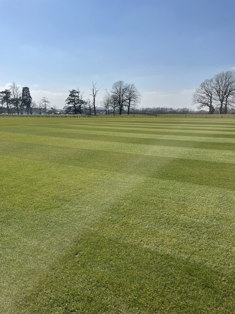 TheBadgerSnow's tweet photo. Amazing what a bit of sunshine and a few hours graft over the weekend can do. Strange feeling not to be sea sick after cutting the outfield @RockliffeParkCC https://t.co/6gvIne7VvR