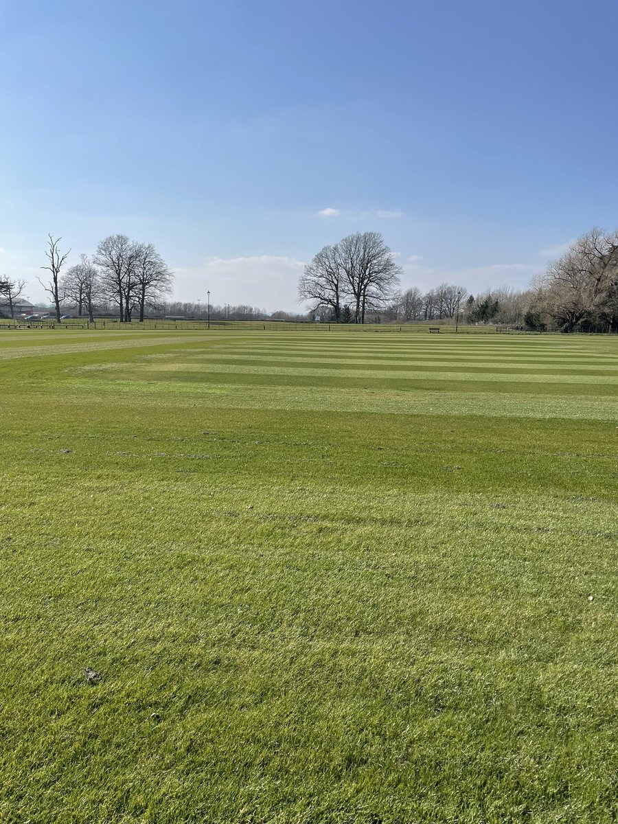 TheBadgerSnow's tweet photo. Amazing what a bit of sunshine and a few hours graft over the weekend can do. Strange feeling not to be sea sick after cutting the outfield @RockliffeParkCC https://t.co/6gvIne7VvR