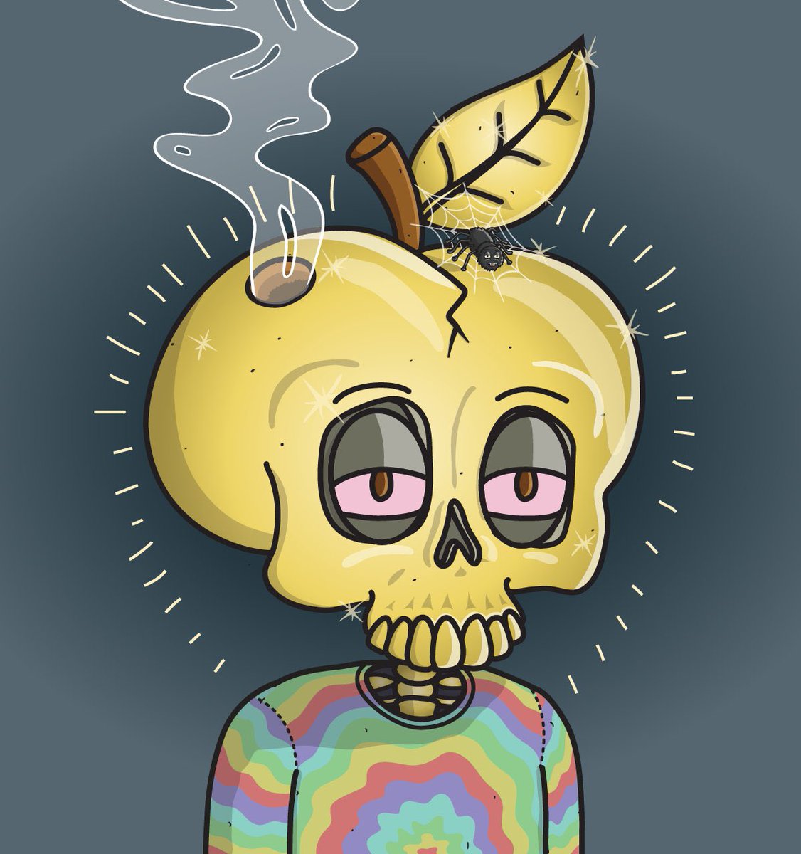 You'd try and get super high too if your head weighed a thousand tones in gold.

#NFTCommunity #nftart
