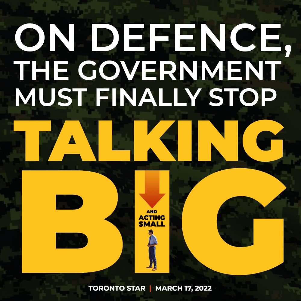 CPC_HQ's tweet photo. Canada must strengthen our own defences and renew our commitment to the NATO alliance.
In times like these, Justin Trudeau can’t continue to offer hollow words and empty promises. https://t.co/uOAaUKSIZT