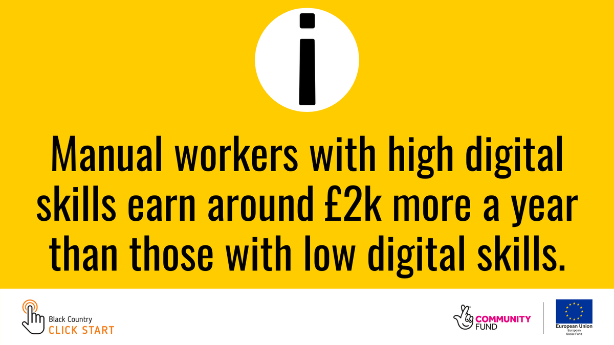 ClickStartBC's tweet photo. If you knew you could earn more by increasing your digital skills you would, wouldn’t you? Well we can help with that. Call us on 07595 091676 or 07740 759722 and get started today. #TNLComFundESF #EssentialDigitalSkills #DigitalInclusion #FinancialInclusion @TNLComFund https://t.co/B79H5N0HRX