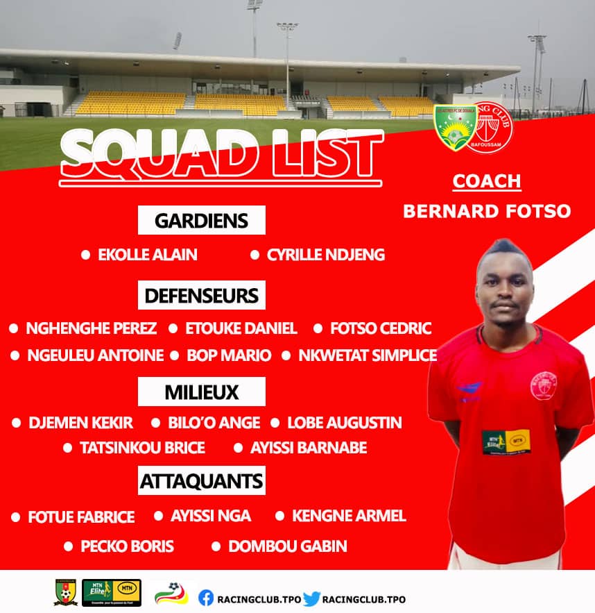 RACING_TPO's tweet photo. 🆗✔️ SQUAD 🆚 Astres de Douala

#ASTRAC https://t.co/h8Y4WBPL0U