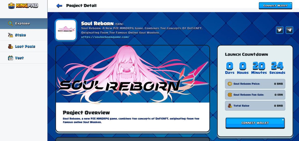 Kings, Knights &amp; Goblins! 👑

Less than 30 Minutes Left before the @SoulRebornGame IGO launches on <a href="/KingPadco/">KingPad</a>! 

Stakers need to stake before the freeze begins to participate in the SoulReborn!

You can stake &amp; participate with a guaranteed allocation here:app.kingpad.co/staking