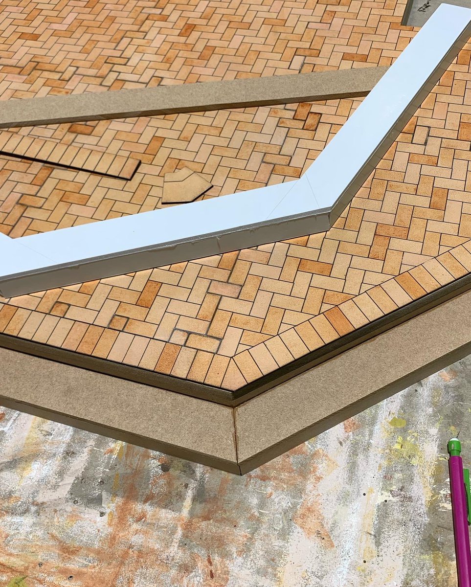 kaylie_black's tweet photo. I built, textured and painted the garden for Chapter Two of The House. Here’s a few of the many tests I made for the patio. It was fun collaborating with @hanacam and seeing what the laser cutter could do.
#thehouse #bts #behindthescenes #nexusstudios #stopmotionanimation https://t.co/EhYA6TlguA