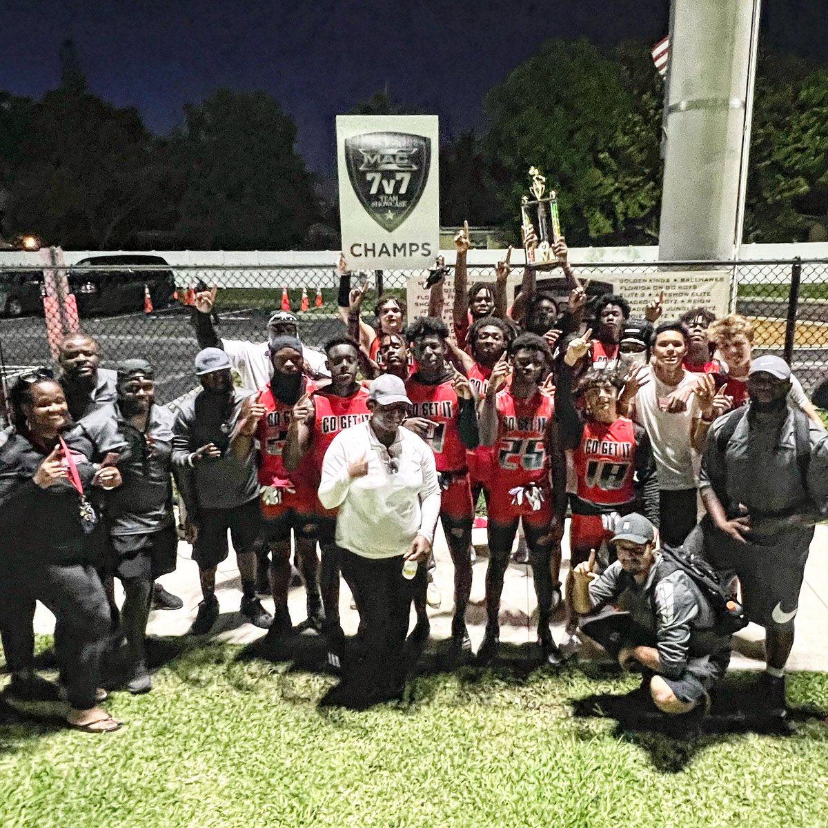 Congrats to Team Go Get It (Varsity) “Go Get It Boyz” winning the <a href="/CoachMac101/">Coach Mac</a> 7v7 Tournament in Margate, FL. Much appreciation from our Team Mom’s who truly support &amp; make sure our boys are always good. #Blessings #teamgogetit #grateful 
🏈🏈🏈Let’s Go Get It..!!!🔴⚫️