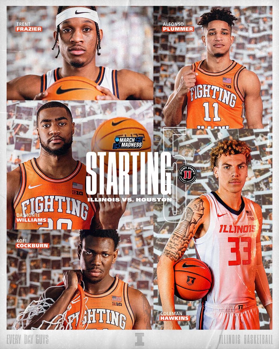 Starting 🖐️ for the Second Round of #MarchMadness 

#Illini | #EveryDayGuys