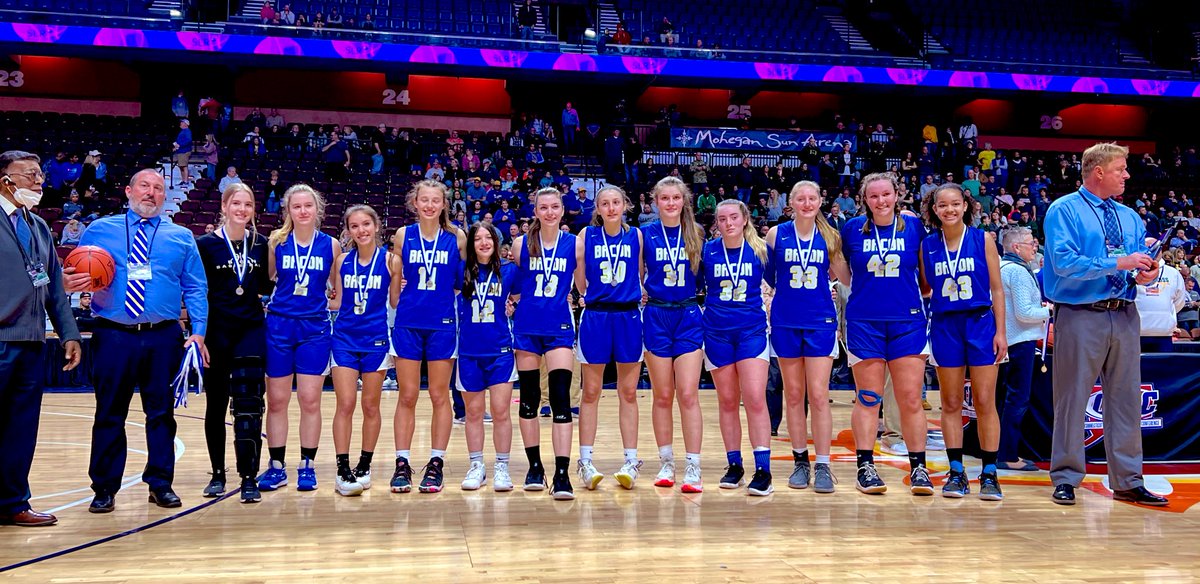 Josh Howard (@rarereminderjh) on Twitter photo Final: Holy Cross 61
Bacon Academy 38 #ctgb
Mya Zaccagnini nets 20 for Crusaders
Marissa Nudd (15) & Cara Shea (11) pace Bobcats, who made first state champion since 2017
Great effort by a Bacon team that overcame multiple obstacles this season <a href="/BaconGirlsBall/">BA Girls Basketball</a> Final: Holy Cross 61
Bacon Academy 38 #ctgb
Mya Zaccagnini nets 20 for Crusaders
Marissa Nudd (15) & Cara Shea (11) pace Bobcats, who made first state champion since 2017
Great effort by a Bacon team that overcame multiple obstacles this season <a href="/BaconGirlsBall/">BA Girls Basketball</a>