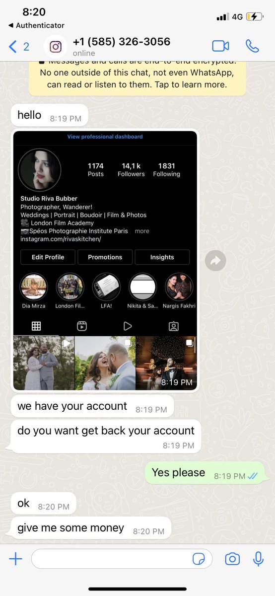 RivaBubber's tweet photo. @CybercrimeCID @instagram my account has been hacked. Please help! https://t.co/rhEuYzGHYl