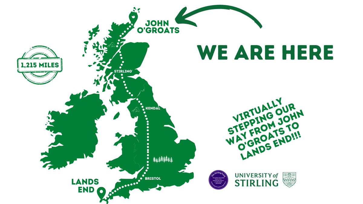 We're off! 🌞 Follow our epic adventure as we virtually 'step' from John O'Groats to Lands End to raise money for <a href="/ResilienceLear1/">Resilience Learning Partnership</a> and to help connect @stir_nurse and build resilience. Check out the link to read the story and to donate 🙌
 gofund.me/7b092a7f