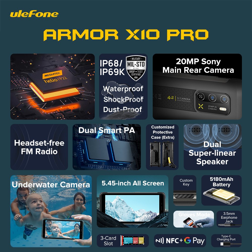 UlefoneMobile's tweet photo. Check out the #ArmorX10Pro 's paramrters!!
👉https://t.co/1rWRodfO3K
#Ulefone #UlefoneArmorXSerie #update #rugged #Presale https://t.co/O1EEeTSKdd