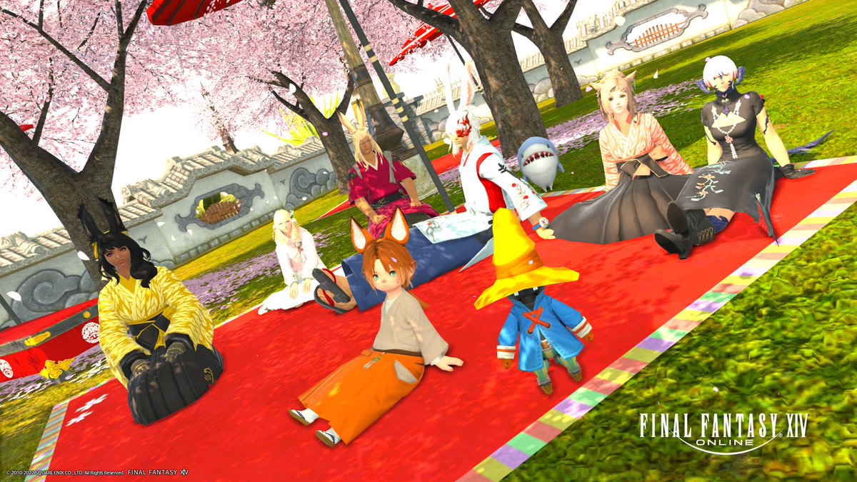 Iria_willow's tweet photo. FCメンバーでお花見。
リアルではまだ寒くて雪が降ってるけど、一足早く春の空気を味わってきました♪
グルポに籠ってて度々皆とはぐれてたね。
#パンデモ桜並木 #YRTR https://t.co/7RbMGZyQPe