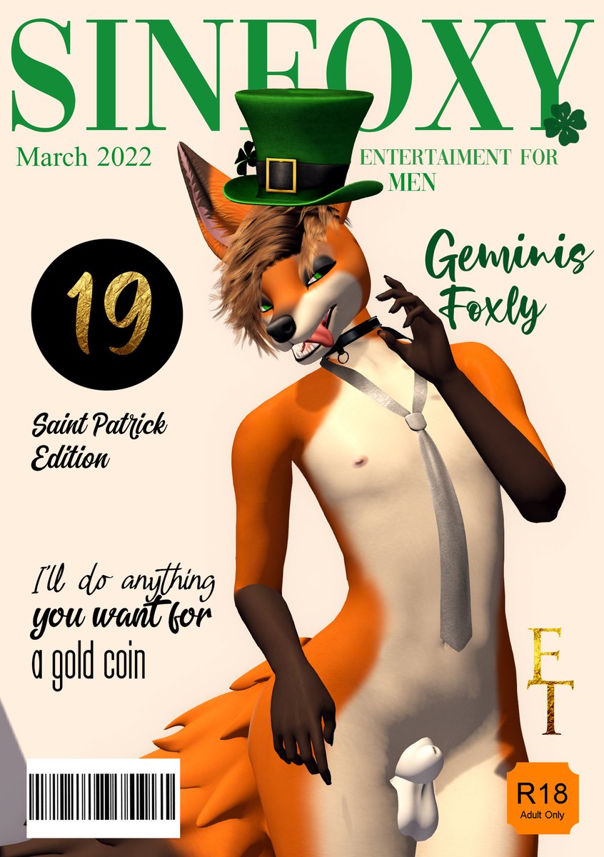 NGeminisplay's tweet photo. Eighteenth, nineteenth and twentieth covers of SINFOXY magazine, a special edition of the St. Patrick's party in @FurtownSL , with the participation of @RoyYourBoy97 , @DoglandSl and Met~ππ»π
#furryartwork #furryfandom #yiff #Furryporn #SINFOXY https://t.co/uY1u3sQIIE