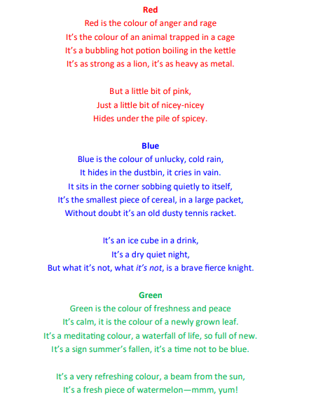 As it is World Poetry Day tomorrow we thought we would share this beautiful poem, 'colours', written by one of our pupils at St Wilfrid's. Our talented poet is just 9 years old! #WorldPoetryDay #colours #inspiring 🌍✏️📖