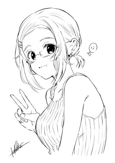 仕事絵納品した息抜きぴーす 