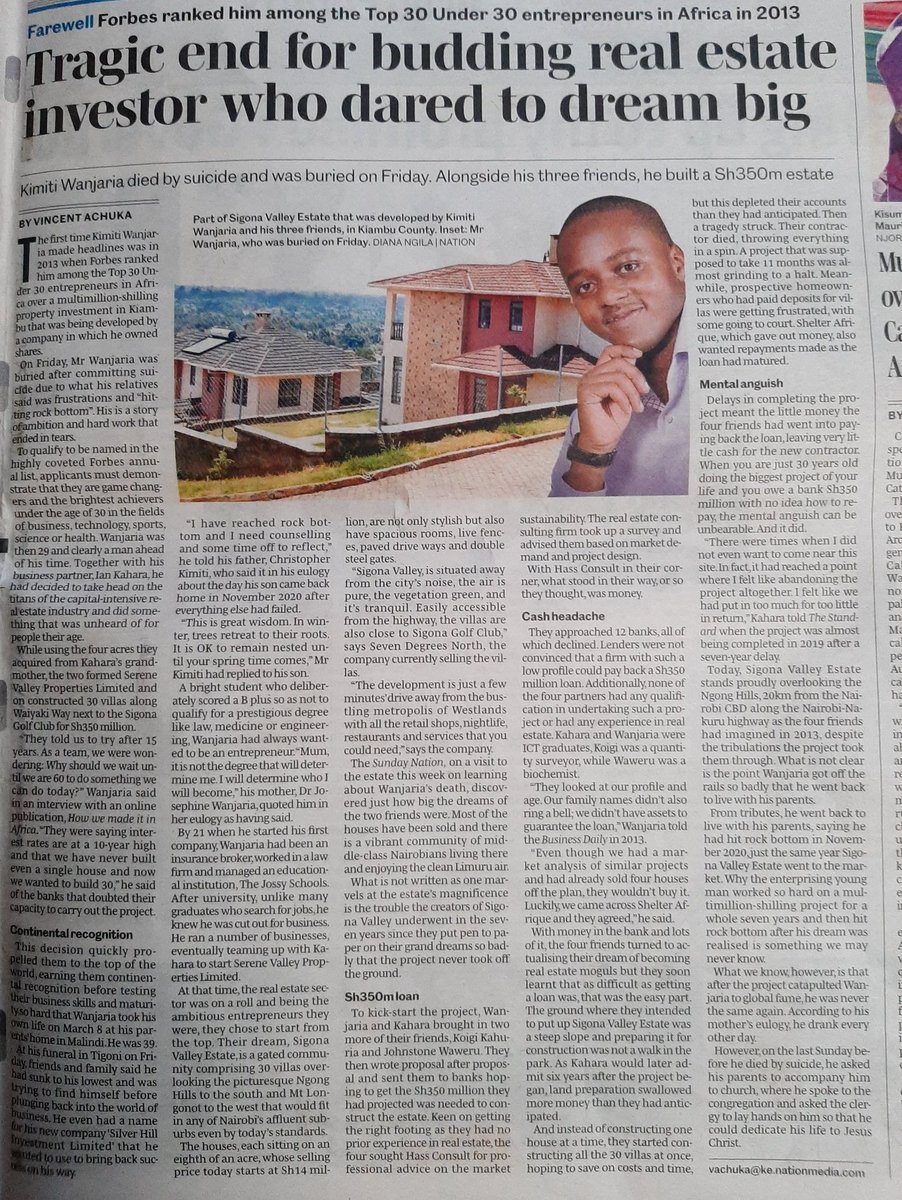 johnnjenga's tweet photo. When I see how easily very young German entrepreneurs get huge bank loans to start companies, do projects, set up import-export businesses - with lender goodwill - AND with serious, assured government backing as insurance in case honest troubles occur - I cry for Kimiti Wanjaria. https://t.co/TJwZy34bFo