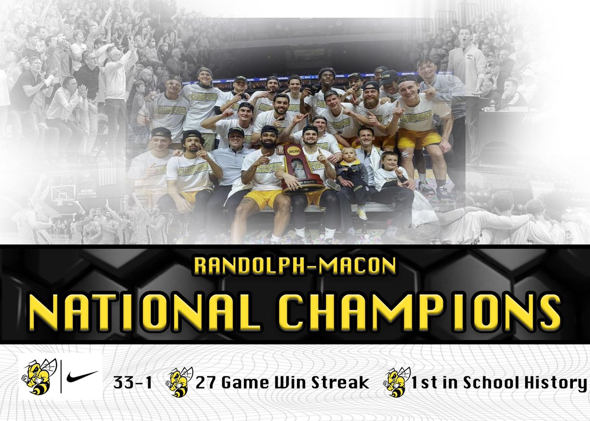 What a journey.. Your R-MC Yellow Jackets are National Champs. The YJ’s had a dominant run through this tournament with a +25 scoring margin. Beyond proud of this group of amazing young men. Thank you to everyone for all of your support for this program #JacketsFamily