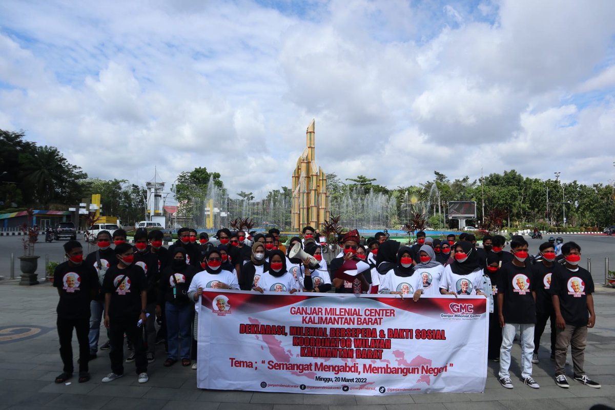 joan38117056's tweet photo. Deklarasi Ganjar Milenial Center Kalimantan Barat, Milenial kalimantan barat bergemuruh mendeklarasikan dirinya untuk mendukung Ayah @ganjarpranowo untuk menjadi Presiden 2024 nanti. 

Ganjar Milenial Kalimantan Barat hari ini bersorak dan bergelora untuk Ayah Ganjar Pranowo https://t.co/yChrnzPl9v