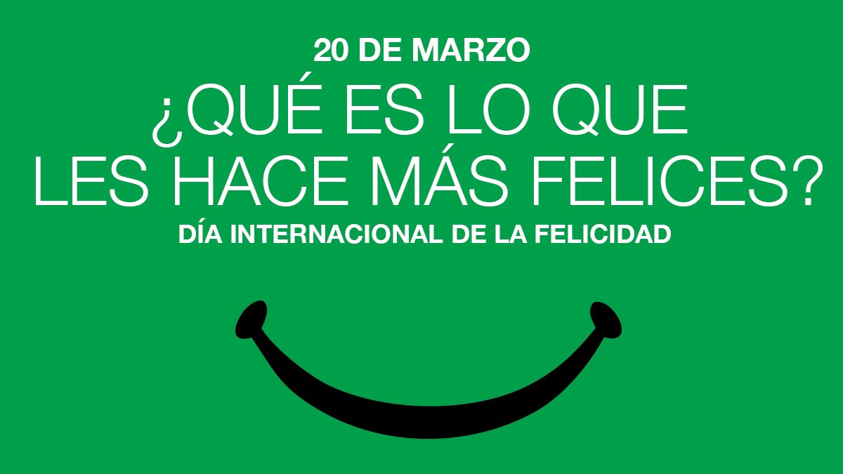Algunas de las cosas que más disfruto son convivir en familia y encontrar maneras de ayudar a los demás. ¿A ustedes qué les hace felices? #DíaInternacionalDeLaFelicidad