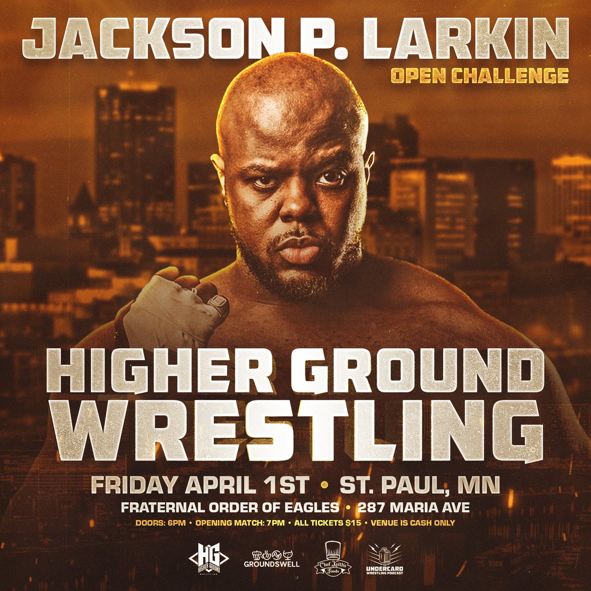 HigherGroundW's tweet image. MATCH ANNOUNCEMENT
Friday April 1st 2022
St Paul, MN

Jackson P Larkin's Open Challenge!

#HigherGroundWrestling