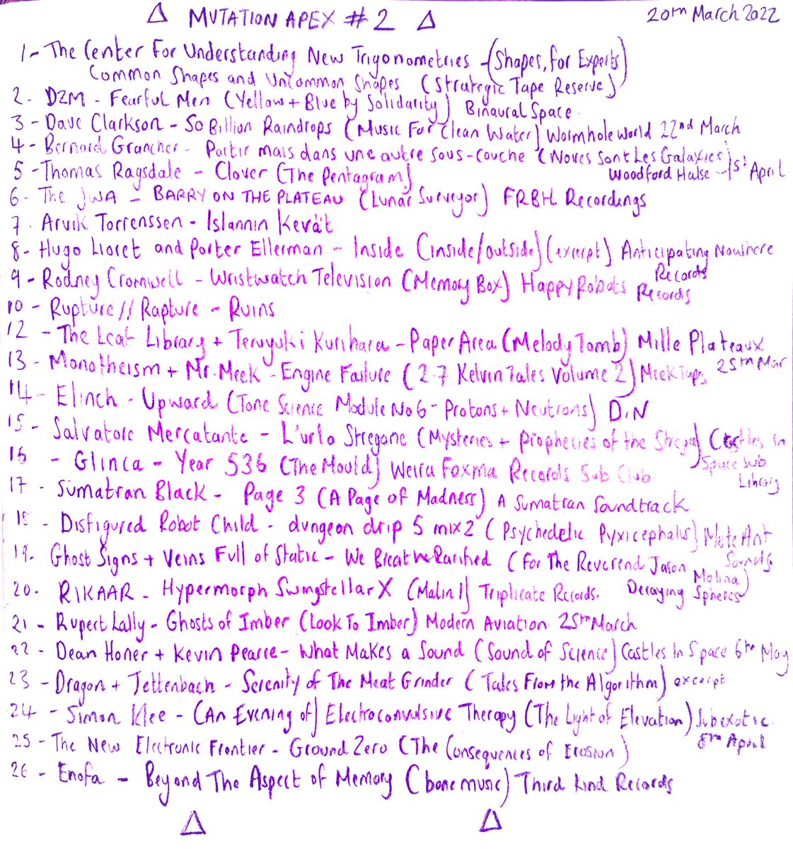 Happy spring greetings to you all! I'm pleased to announce that the MA service to Arcadia will depart from UFO Central (<a href="/WarminsterRadio/">WCR 105.5FM</a>) at 2200
💜🌱💜🌱