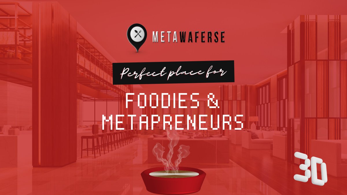 Meet up? You just need a Network now

#Metaverse was introduced with the idea to connect people who have been separated due to advancing technology.

#MetaWaferse takes it a step further by bringing the Love of Foodies and Entrepreneurs in the Metaverse.

🏨 🍻 🍹
#metaverse #nft