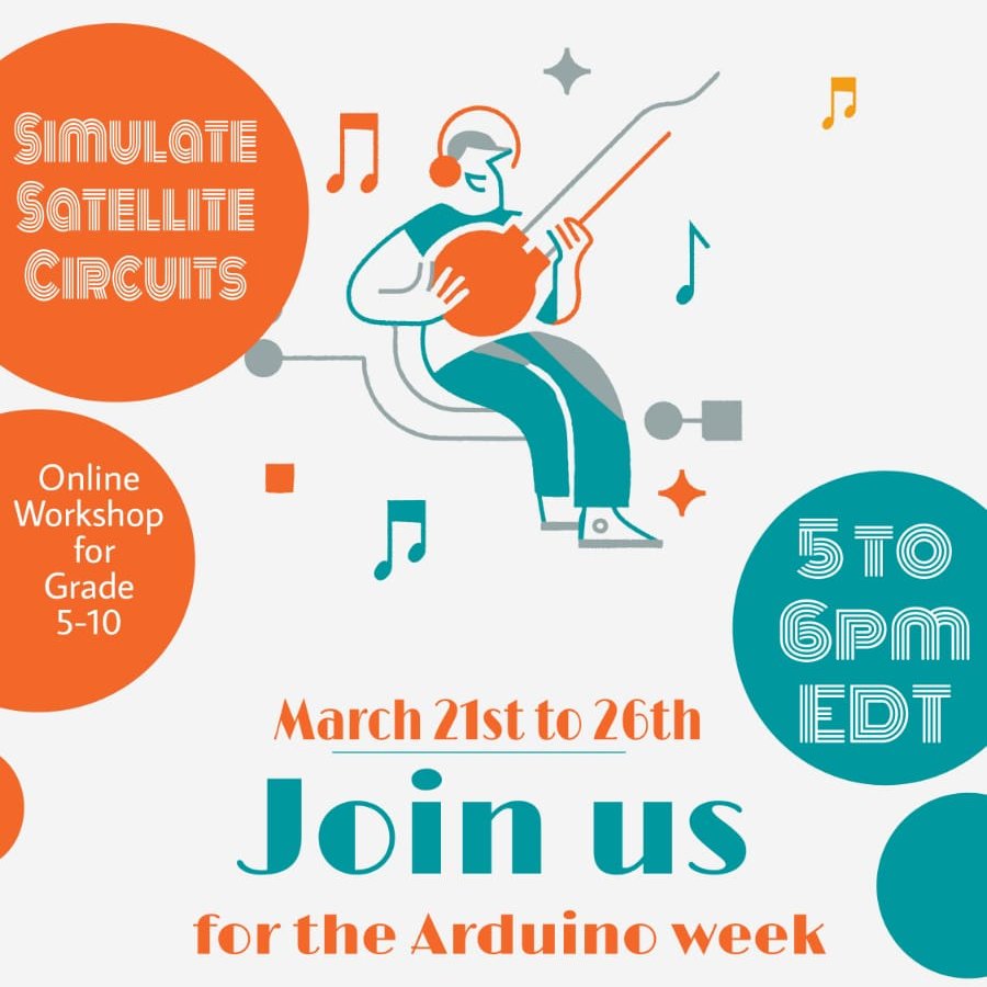 StemlabsC's tweet image. Learn and Celebrate with Arduino as part of #ArduinoWeek 2022. 

From 21st March to 26th March 5 pm to 6 pm, join us to learn from the basics of #arduino and #electronics to simulate your own satellite circuits in TinkerCAD! 

Please contact astrostemlabs@gmail.com to register!