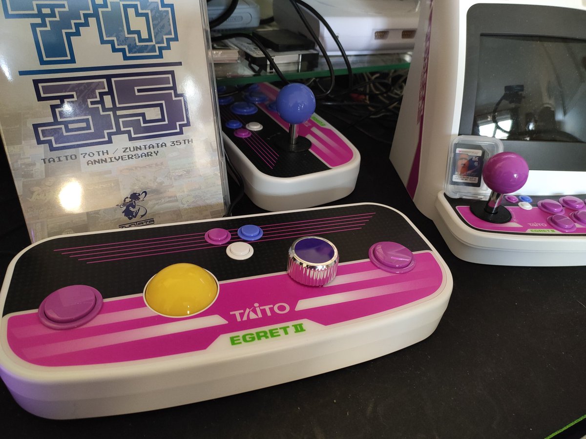 hayesmaker64's tweet photo. Let's checkout the Trackball and paddle controller games on the #EgretMini!

🎾 https://t.co/dBqmTR7C3c

Live now! 
Warning.. I'm bad at Arkanoid! https://t.co/JOX4CVZZCX