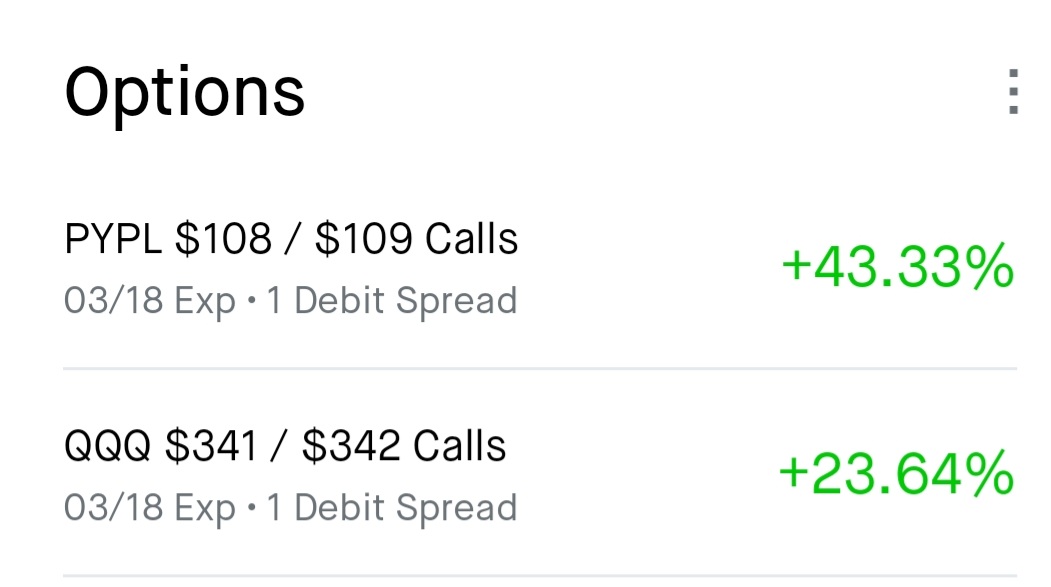 SofaKingSuper's tweet photo. Some stocks i found last thursday 3/17 (aftermarket)
using the
#SaturdayStudySession
WL creation process via @TheCollectiveTG
How did they perform friday 3/18?
$QQQ inside it has ( $NVDA $COST $AAPL )
$NFLX
$NIO
$PYPL
I played $PYPL and $QQQ https://t.co/RuYijpSTwA