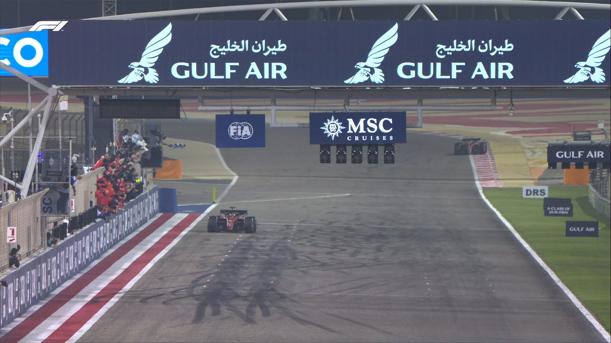 🏁 END OF RACE 🏁

TOP 10 
Leclerc 
Sainz 
Hamilton 
Russell
Magnussen
Bottas 
Ocon 
Tsunoda 
Alonso 
Zhou

#BahrainGP #F1