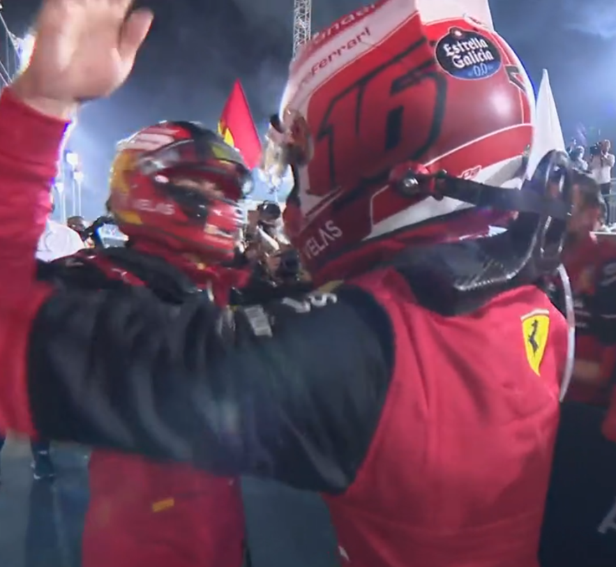 autosport's tweet photo. Bravo, Ferrari, bravo! 👏🇮🇹

#F1 #BahrainGP #Autosport https://t.co/8VYms5O4rP