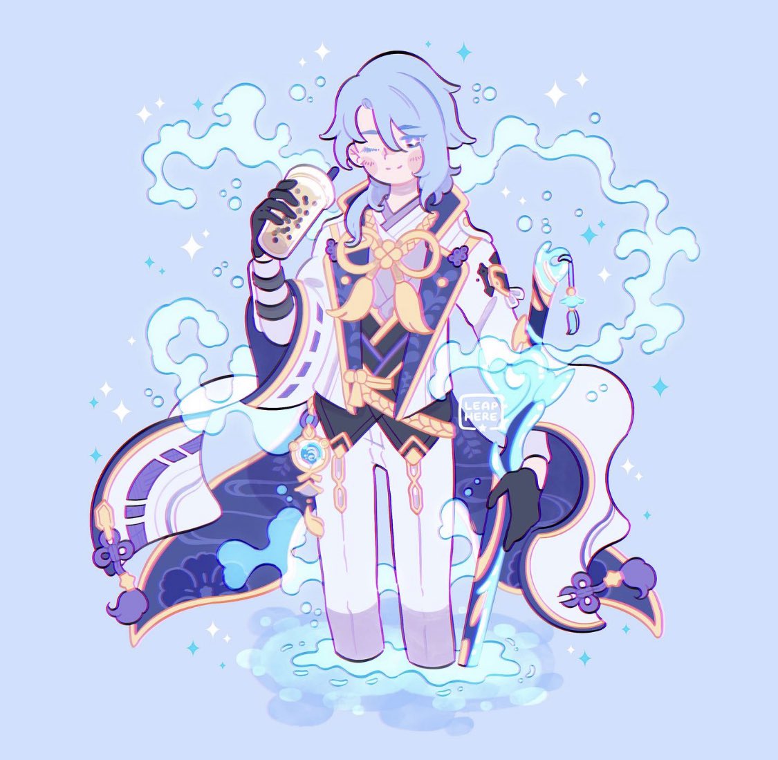神里綾人(原神) 「Ayato🧋 」|✧ Leaphereのイラスト