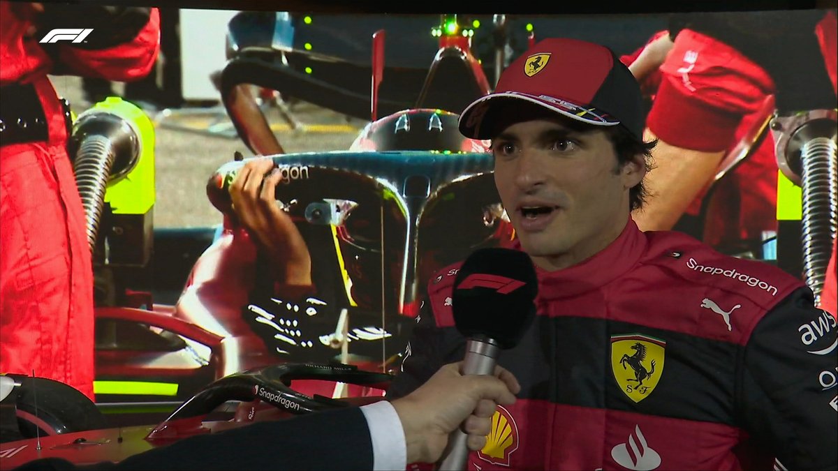 F1's tweet photo. CARLOS: "Ferrari is back, the hard work has paid off. Congratulations to Charles, and I managed to bring the 1-2 back for the team"

#BahrainGP #F1 https://t.co/afXZKUSrY6