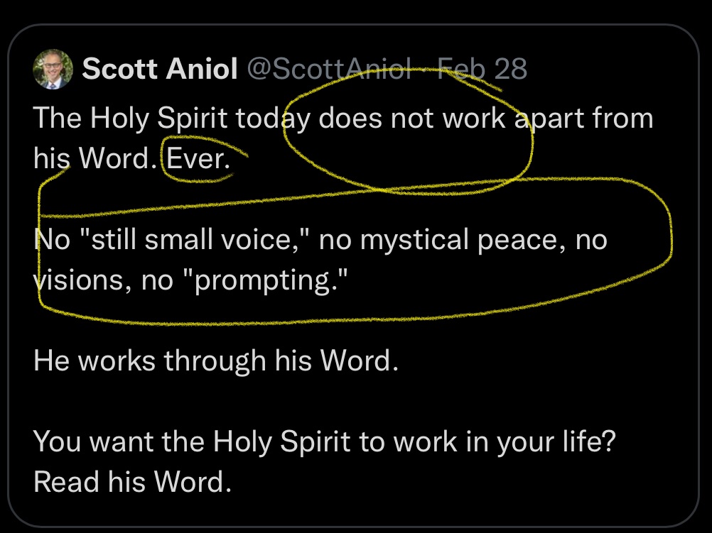 _electricsmoke's tweet photo. @HisLifeNMe @ScottAniol Amen! be cautious of dangerous doctrines my brothers &amp; sisters in Christ! Let the Holy Spirit lead you! https://t.co/RfAKOxMBwB