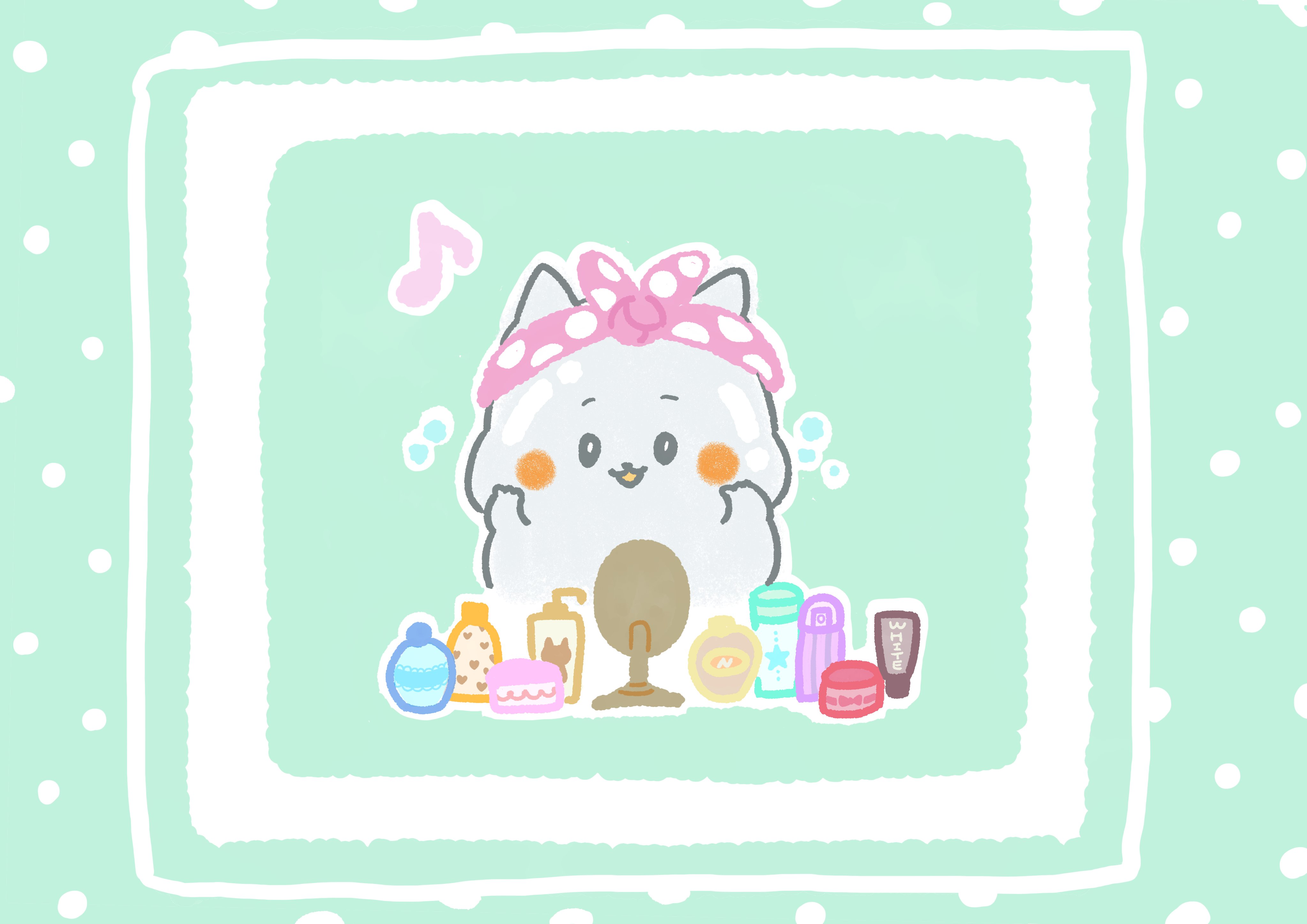 しでちゃん スキンケアは毎日やっているよ まん丸ねこ ねこ 猫 イラスト ゆるいイラスト Cat イラスト好きな人と繋がりたい キャラクター かわいい Illustration T Co W9oueilm Twitter