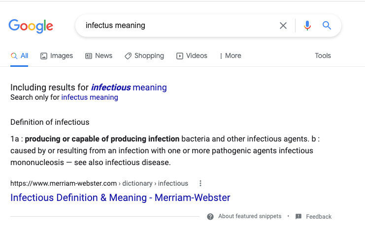 SoapJenn's tweet photo. Goggle: Did you mean infectious?
Me: Sadly, I did not.
#GH #Infectus https://t.co/CVjjNjFhs7